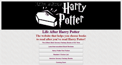 Desktop Screenshot of lifeafterharrypotter.com